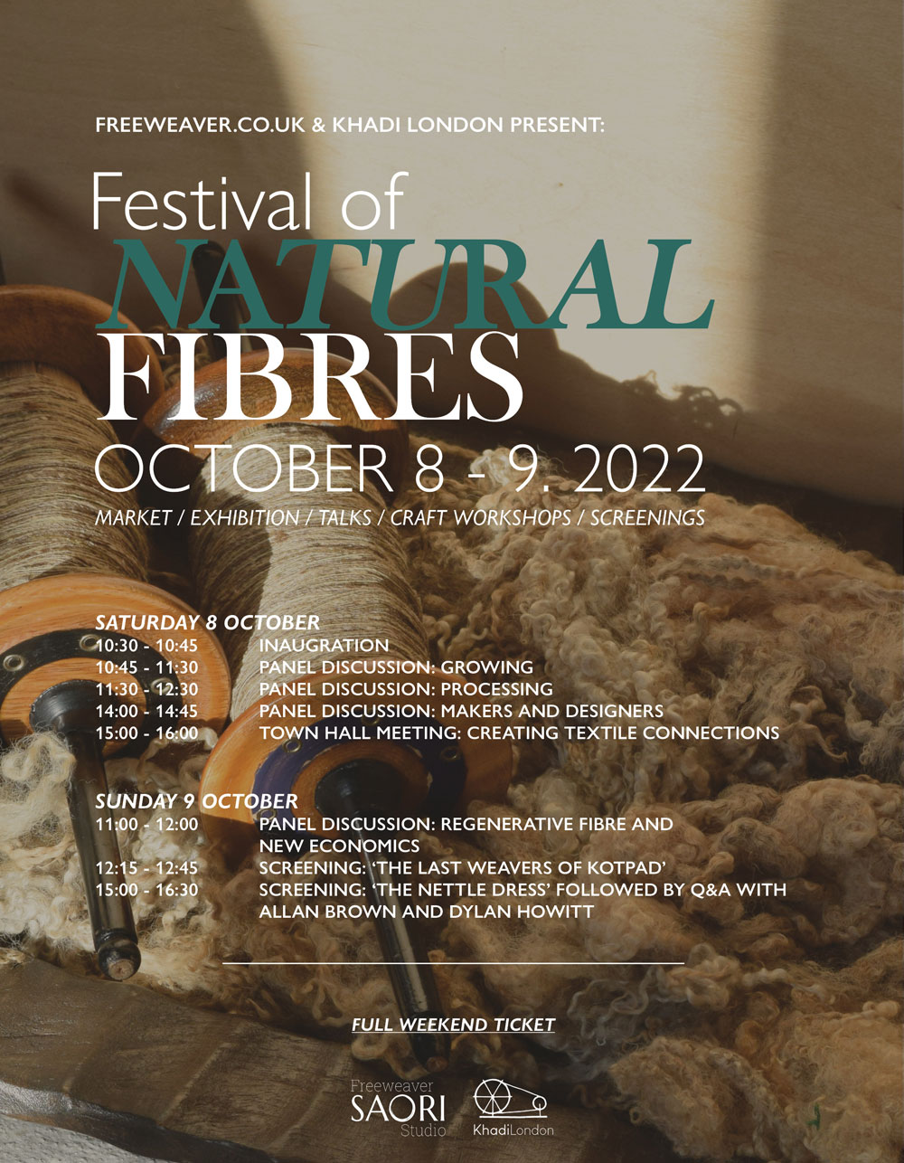 Pic showing The Festival of Natural Fibres flyer