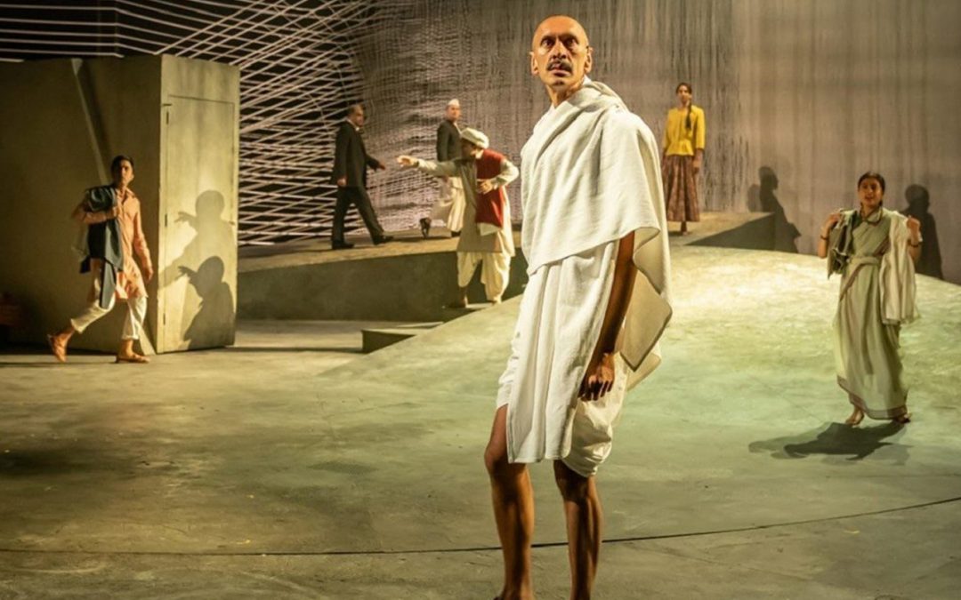 Pic showing the actor Paul Bazely as Gandhi